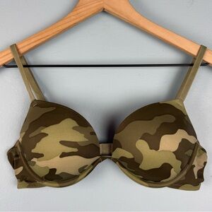 PINK Wear Everywhere Super Push Up Bra 34B Camo